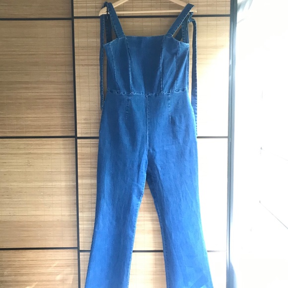 Vintage Sleeveless Jumpsuit foxy fit tie sleeves - Picture 2 of 13